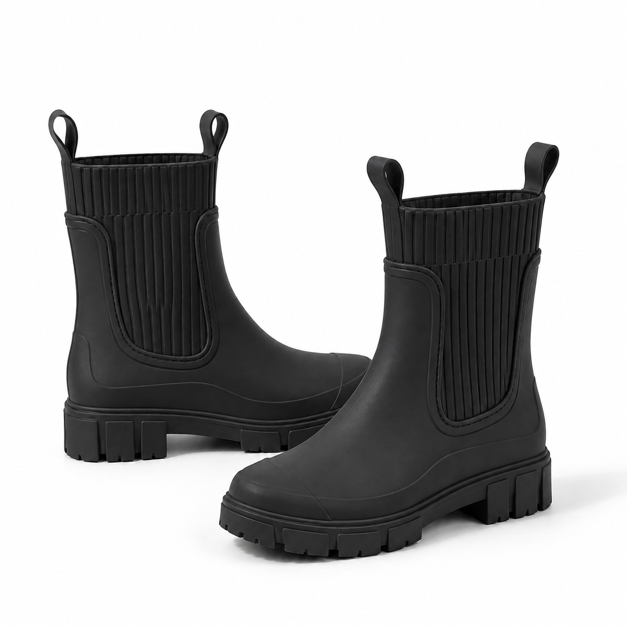 Bottines de pluie femme UMA RIVE noires - vue produit